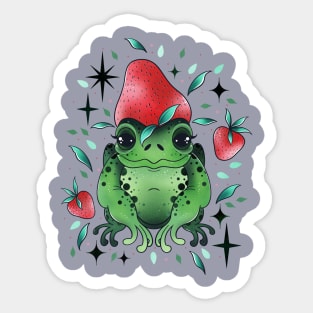 Strawberry frog Sticker